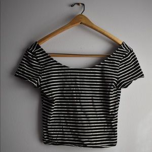 American Eagle Striped Crop Top